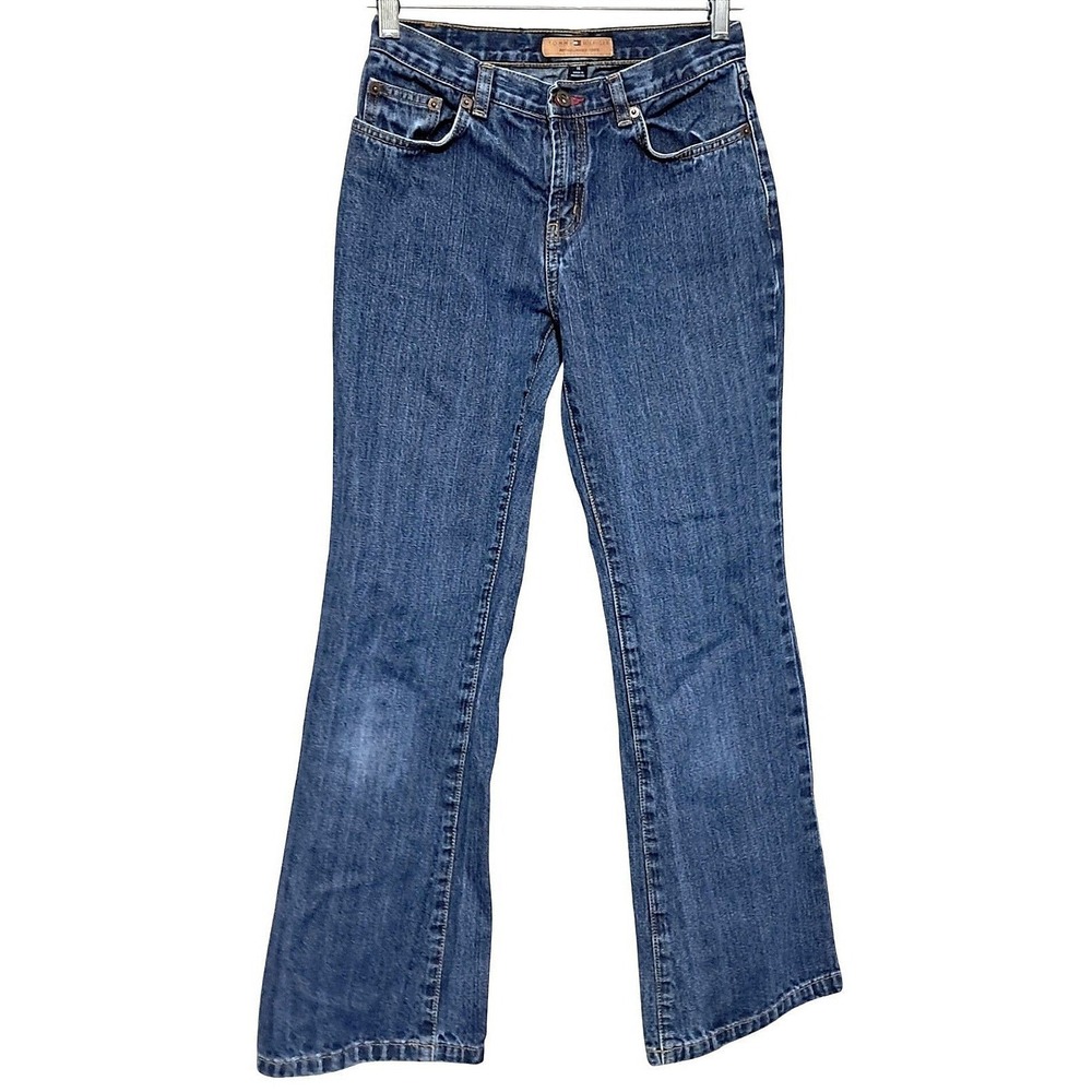 Y2K Tommy Hilfiger Bootcut Jeans Girls 14 Blue Medium Wash Denim Pants